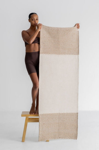 Diamond Yoga Mat - Clay &amp; Cream 7mm