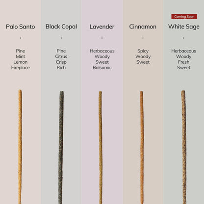 Lavender Incense Sticks – Hand-Rolled in Peru - shown additional scents