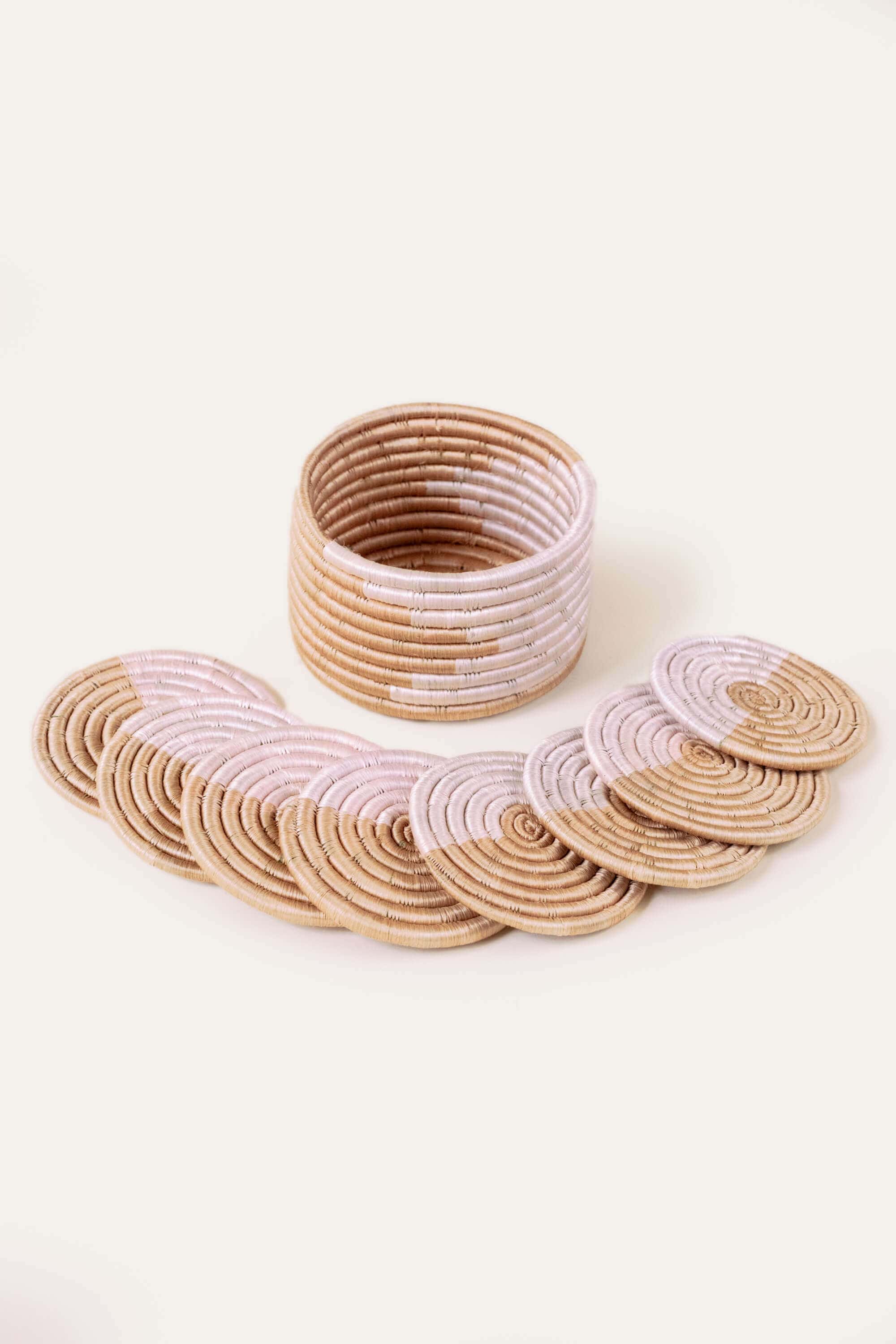 Akeza Mini Basket Set of 8 Coasters