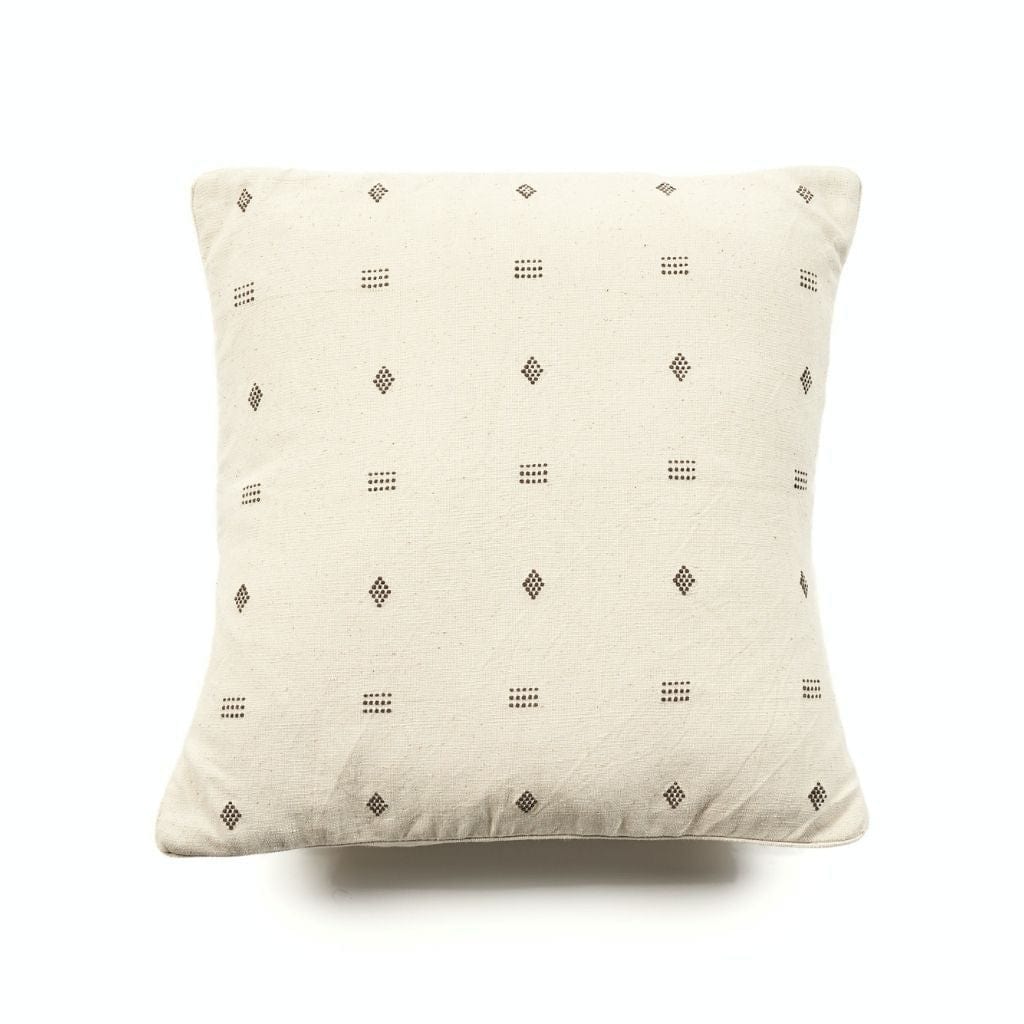 Nira White Hand Spun Organic Cotton Handloom  Pillow