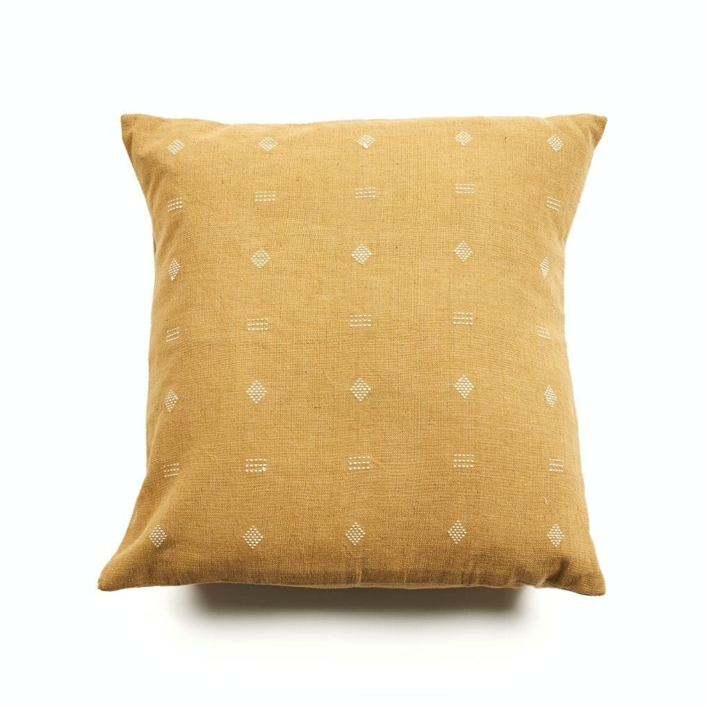 Nira White Hand Spun Organic Cotton Handloom  Pillow