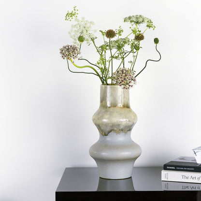 Dunes Blue Vase with greenery
