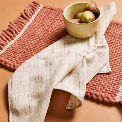 S/4 Kora Off White Peace Silk Handloom Napkin