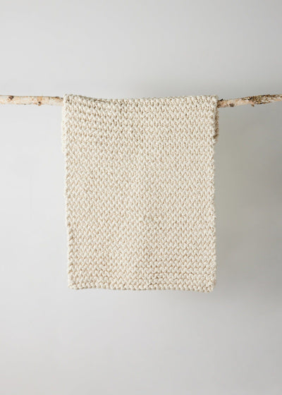Chunky Ecru Hand-Loomed Mat