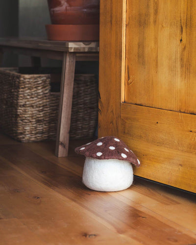 Artisan Felted Mushroom Doorstop