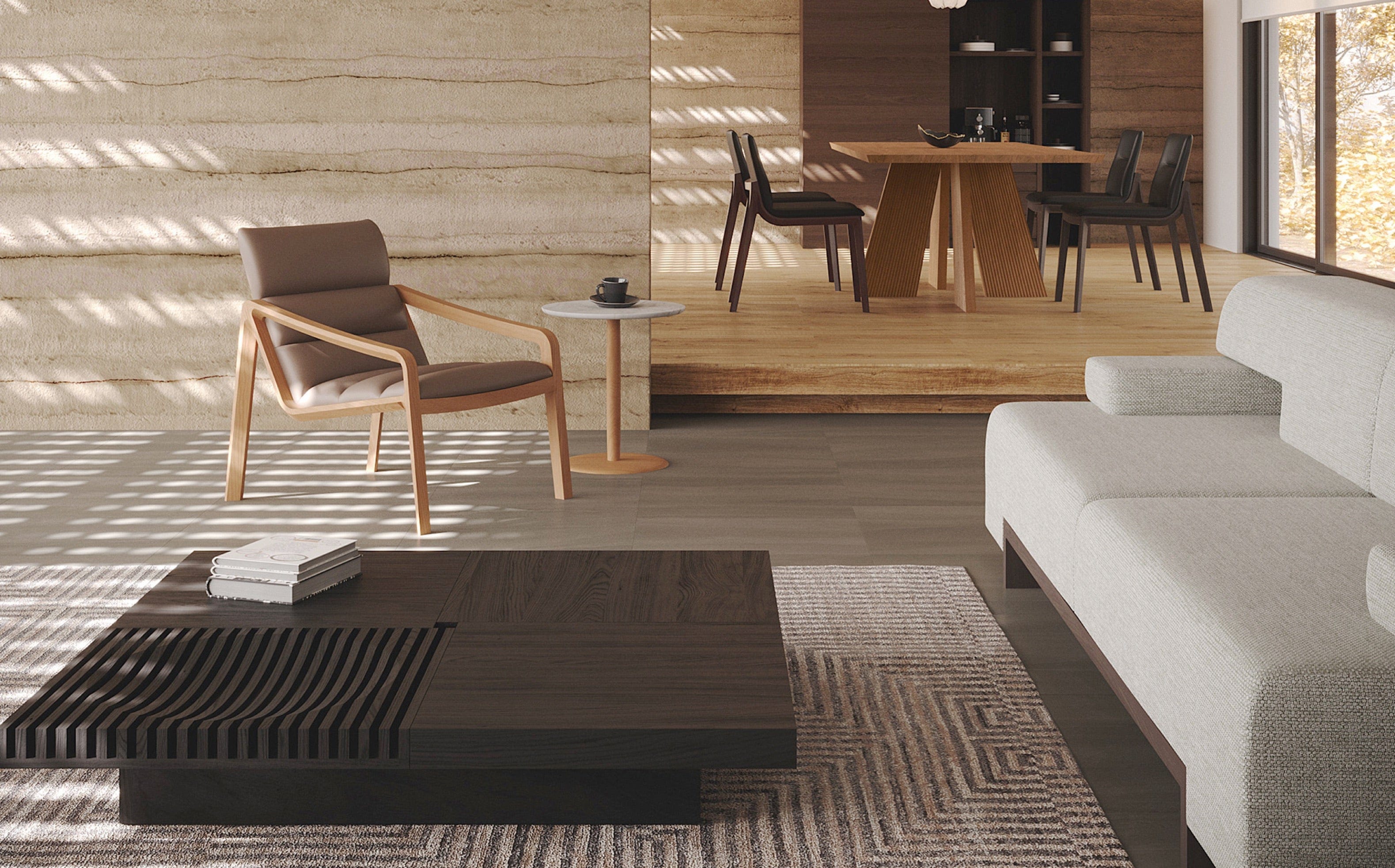 ATILLA Sofa and BARRINGER Coffee Table & CHALLENGE Lounge Chair