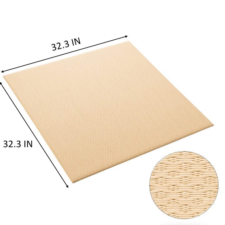 A Sazanami WHITE BROWN Japandi Tatami Mat 