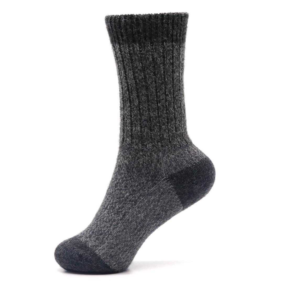 Alpaca wool boot socks in natural knit wool blend