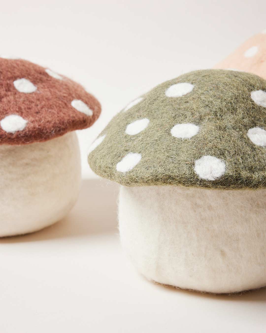 Artisan Felted Mushroom Doorstop
