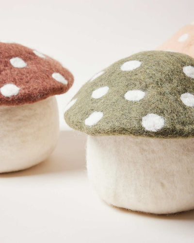 Artisan Felted Mushroom Doorstop