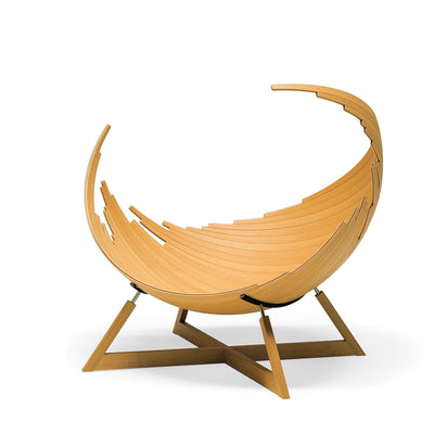 BARCA Lounge Chair by CondeHouse handcrafted in Japan sculptural wood seating