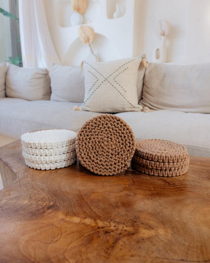 Braided Macrame Coasters Set of 4