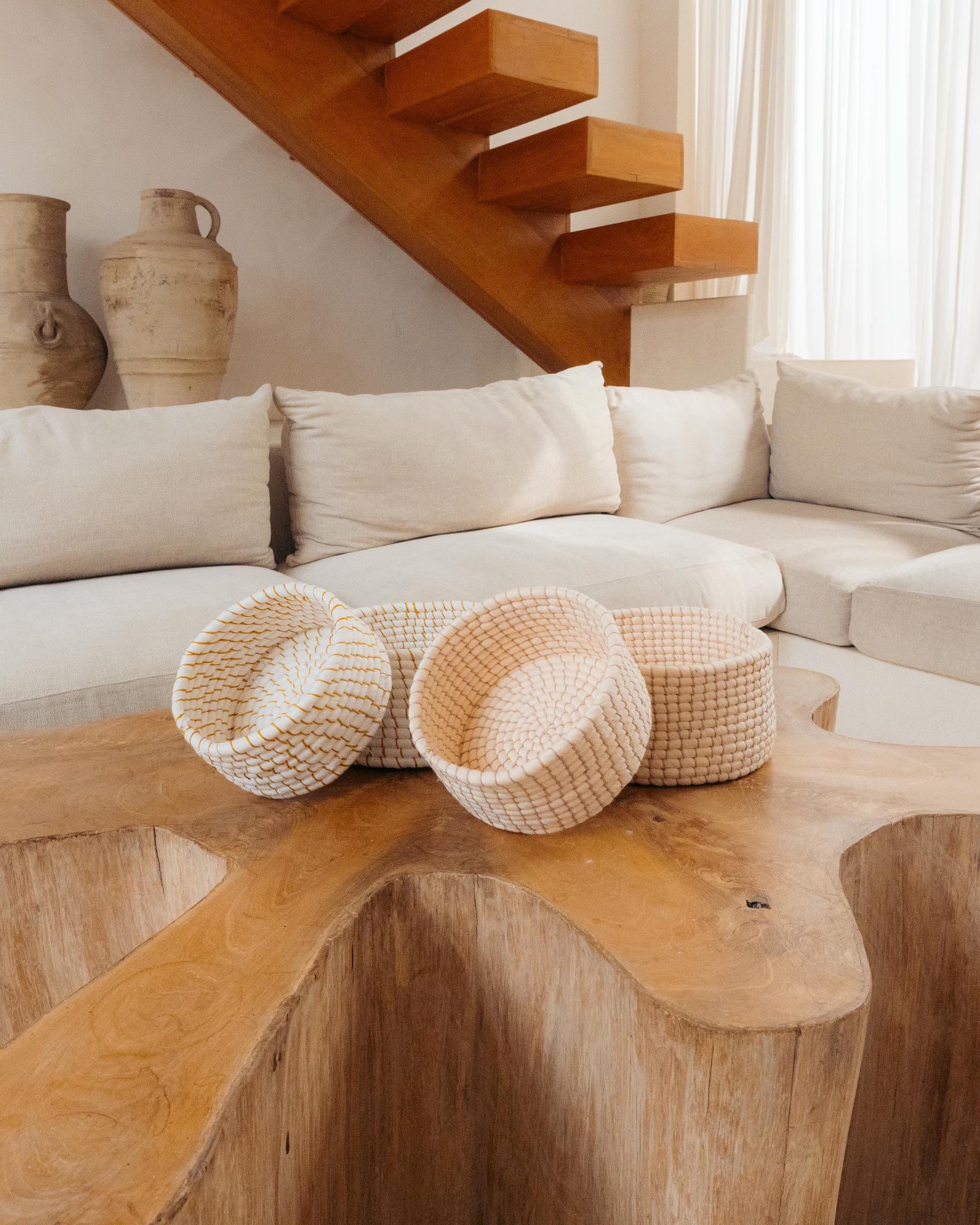 Cotton Stacking Baskets