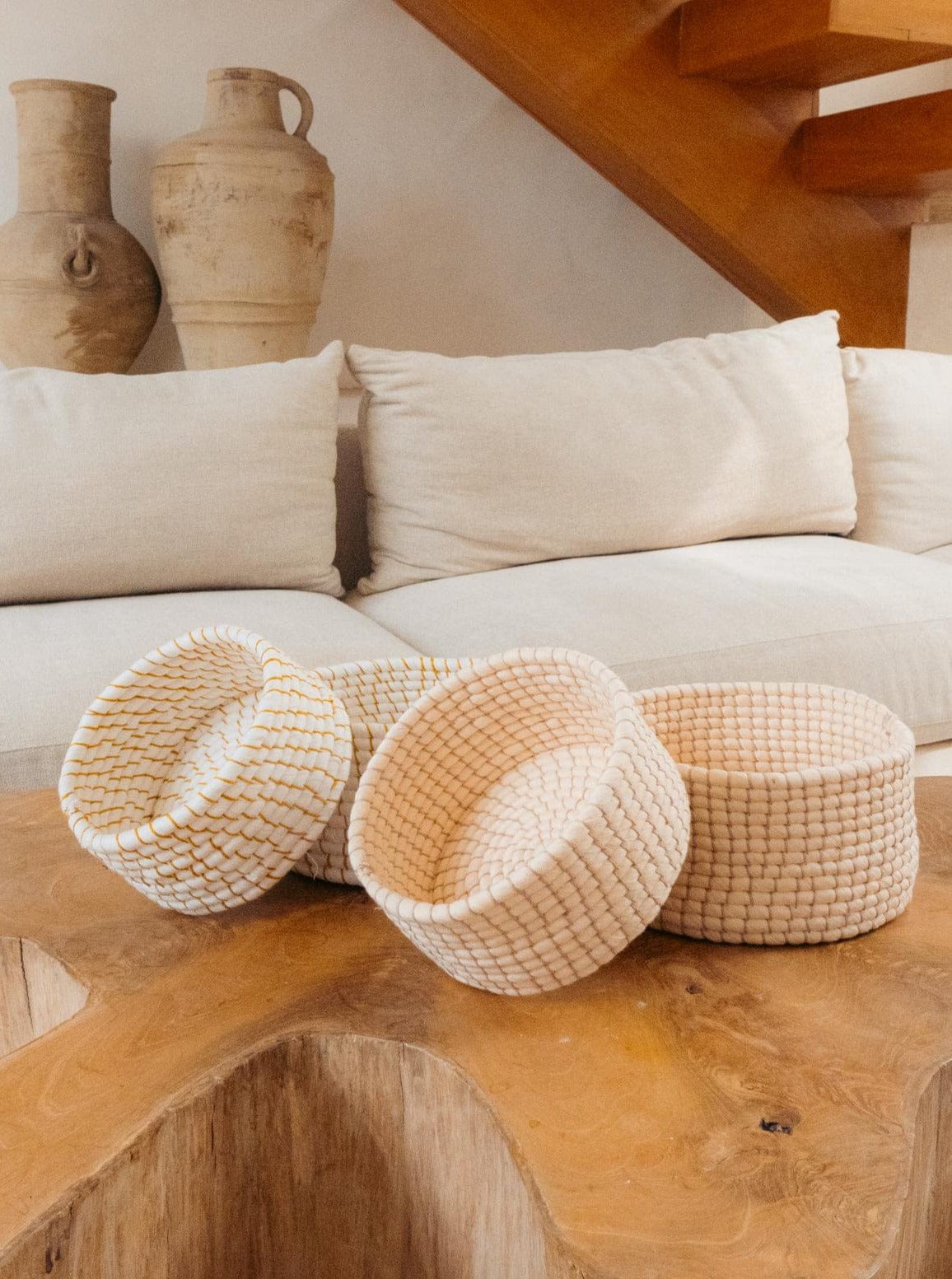 Cotton Stacking Baskets