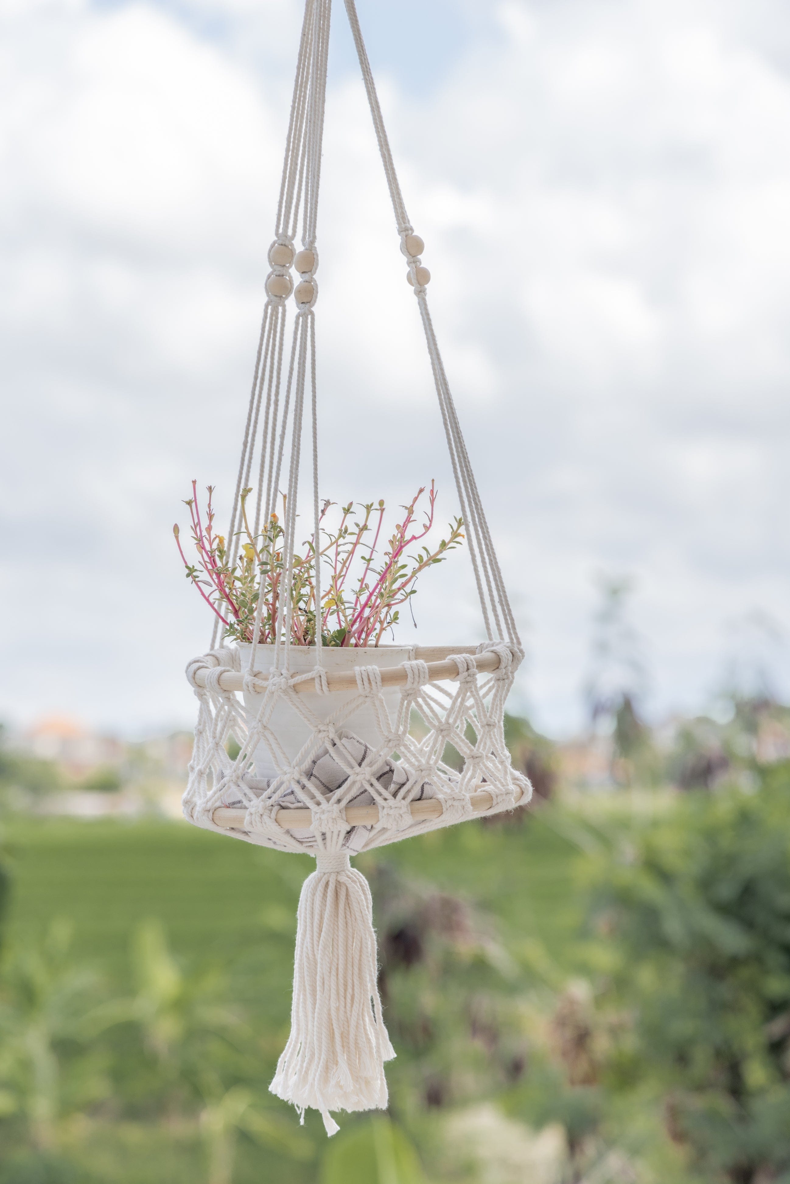Macrame Hanging Wall Basket