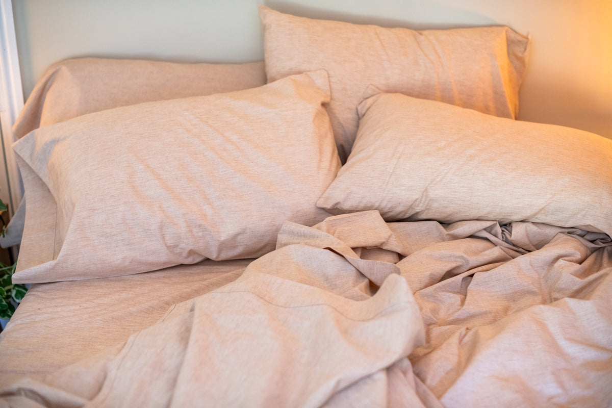 Natural Colored Cotton Bed Sheet Set