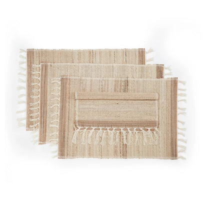 Biscotti with Fringe Handwoven Placemats Set of 4
