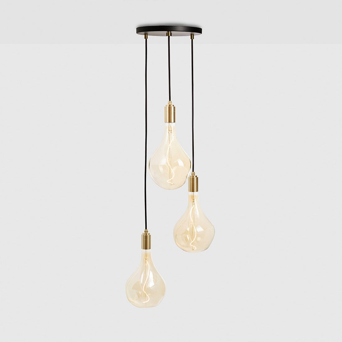 Triple Pendant in Brass + Voronoi II
