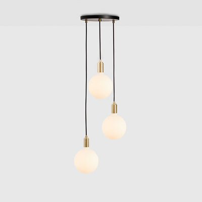Triple Pendant in Brass + Sphere IV