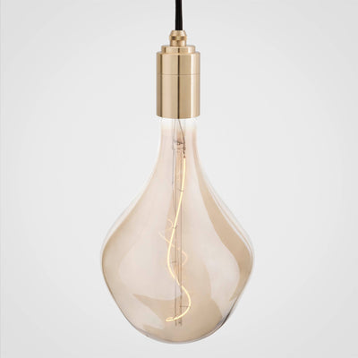 Linear Triple Pendant in Brass + Voronoi II