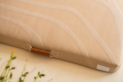 Brigette Romanek | Taupe Dog Bed or Bed Cover closeup with background