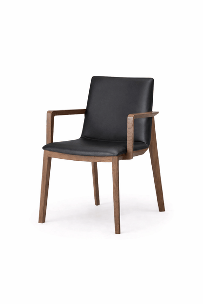 CHALLENGE Armchair in L3 BQ BL and Walnut Natural
