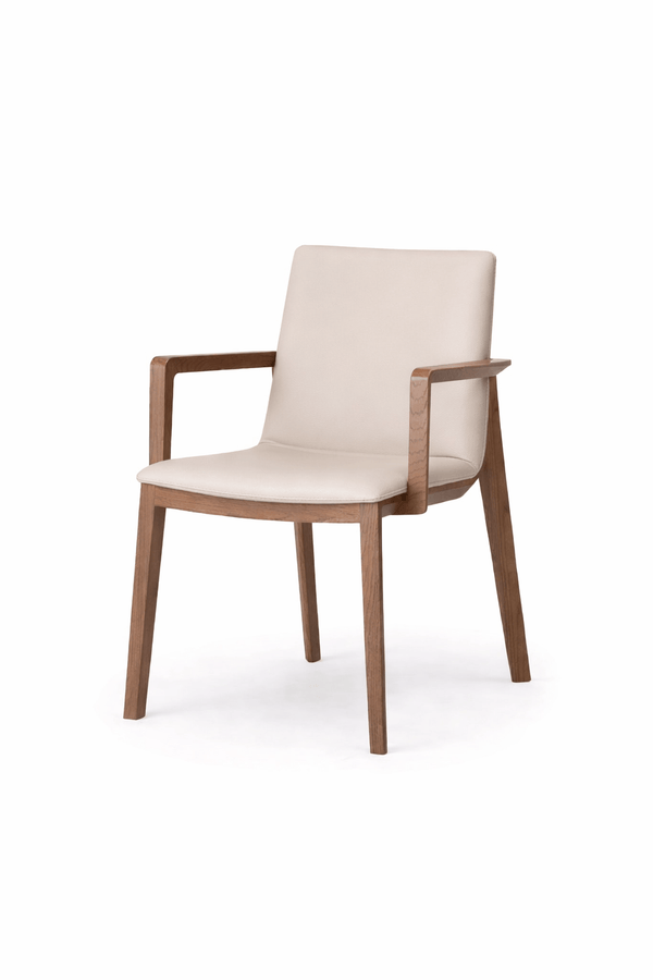 CHALLENGE Armchair in L3 MG LGY and Walnut Natural