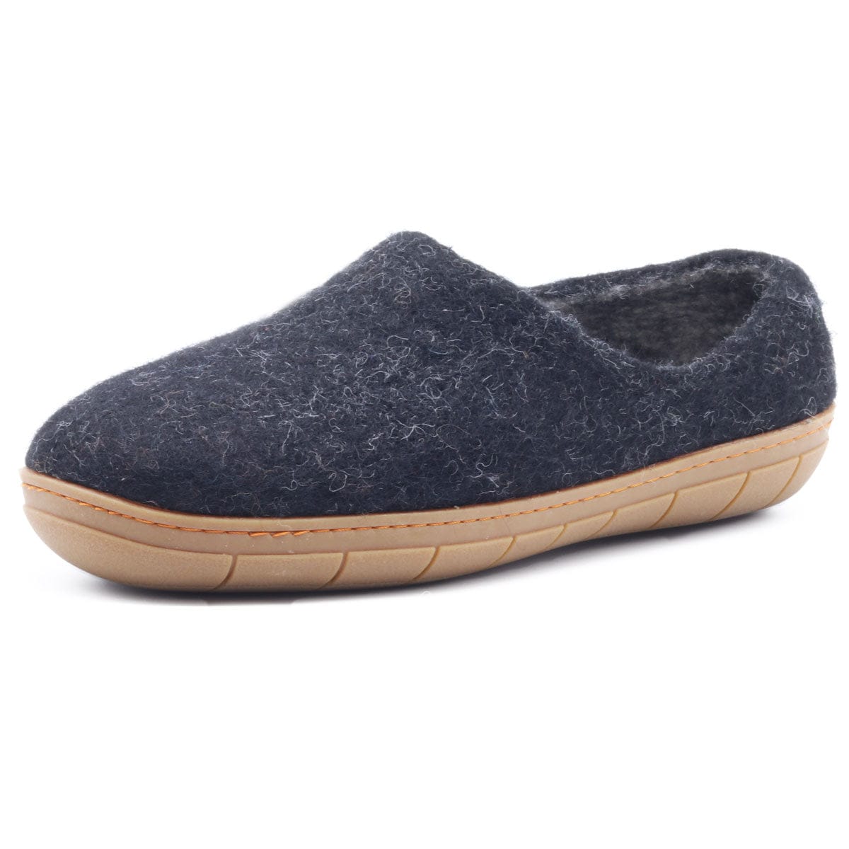 Womens Victoria Wool House Shoe with Rubber Sole