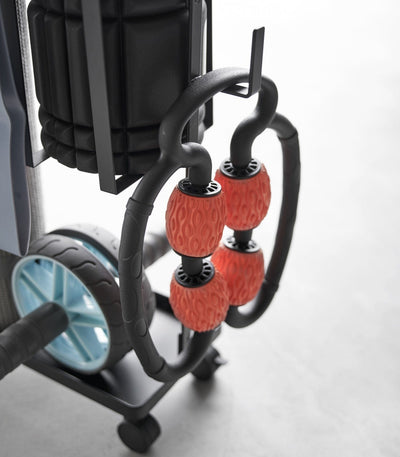 Closeup Black Fitness Equipment Cart