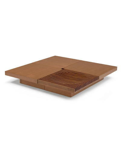 BARRINGER Slide Coffee Table Walnut Natural by CondeHouse