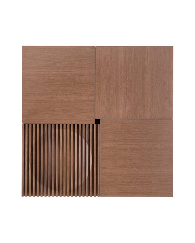 BARRINGER Slide Coffee Table Walnut Natural overhead view