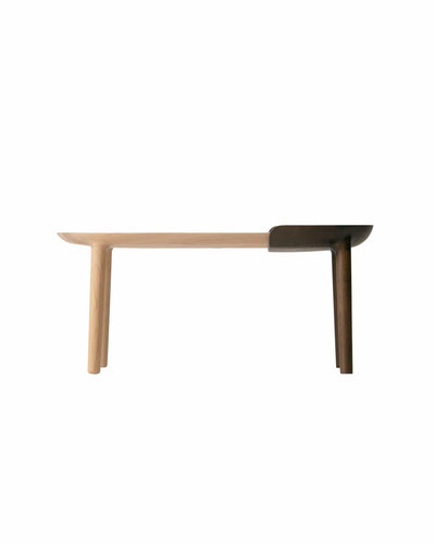 CRUST Coffee Table in Dark Gray finish of Japanese Oak on outer portion