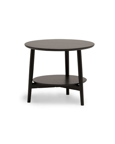 KAMUY 23"dia Round Side Table Japanese Oak Black