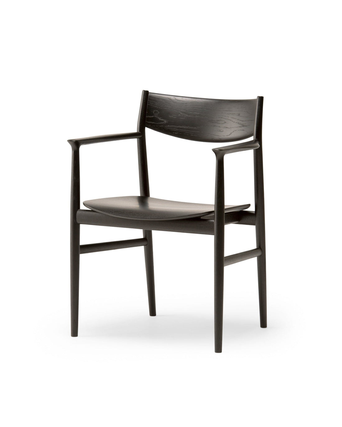 KAMUY Armchair (wooden seat), Japanese Oak Black