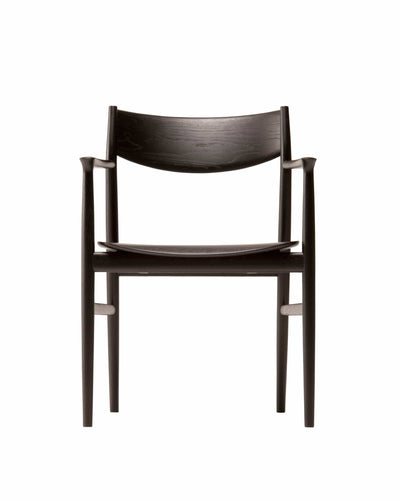 KAMUY Armchair (wooden seat), Japanese Oak Black