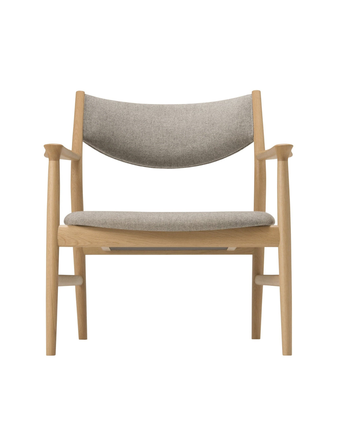 KAMUY Lounge Chair (Upholstered Back), Japanese Oak Natural