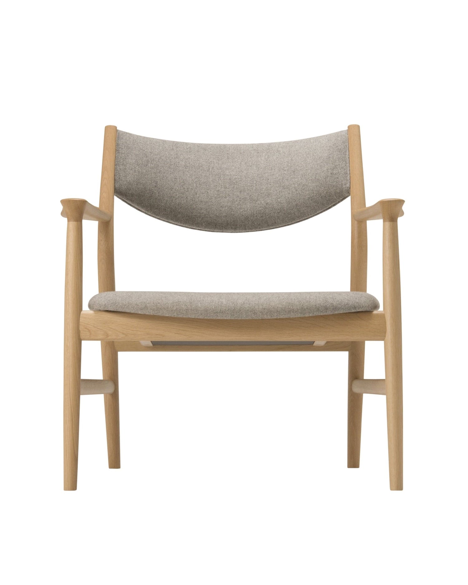 KAMUY Lounge Chair (Upholstered Back), Japanese Oak Natural