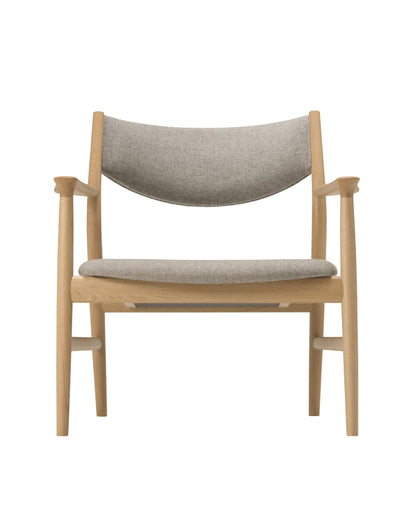 KAMUY Lounge Chair (Upholstered Back), Japanese Oak Natural