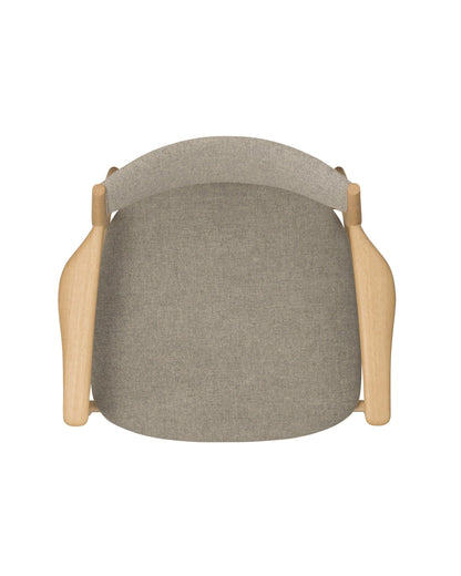KAMUY Lounge Chair (Upholstered Back), Japanese Oak Natural