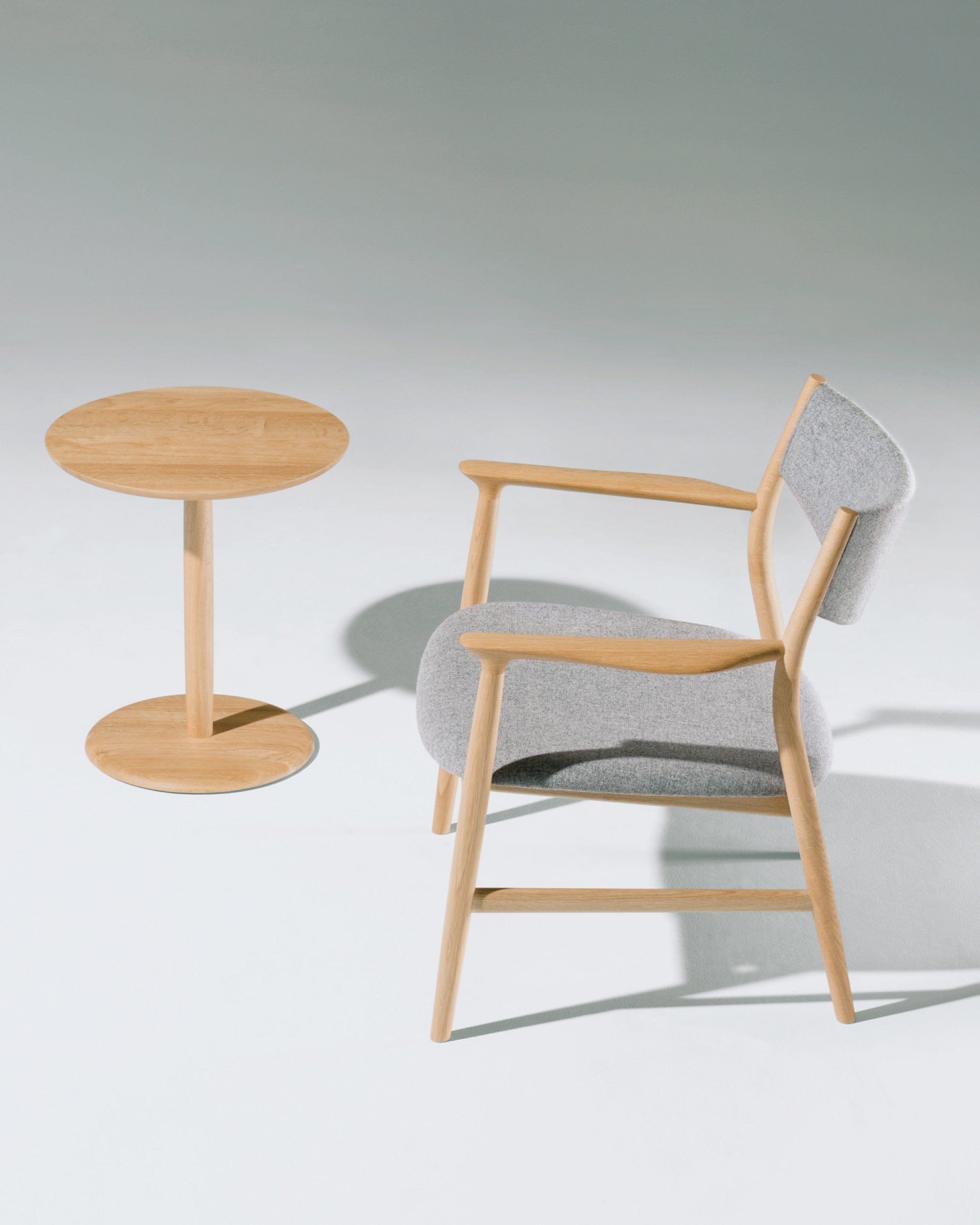 KAMUY Lounge Chair (Upholstered Back), Japanese Oak Natural