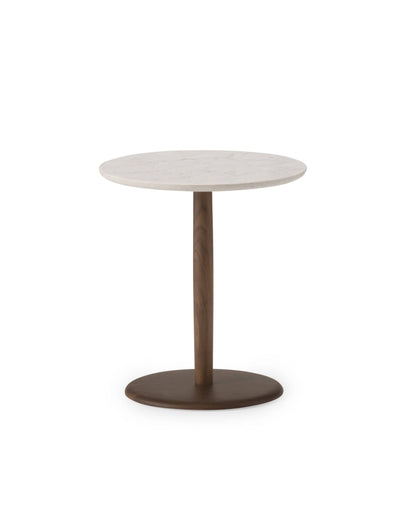 KAMUY Round Side Table (marble top) Walnut Natural