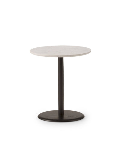 KAMUY Round Side Table (marble top) Japanese Oak Black