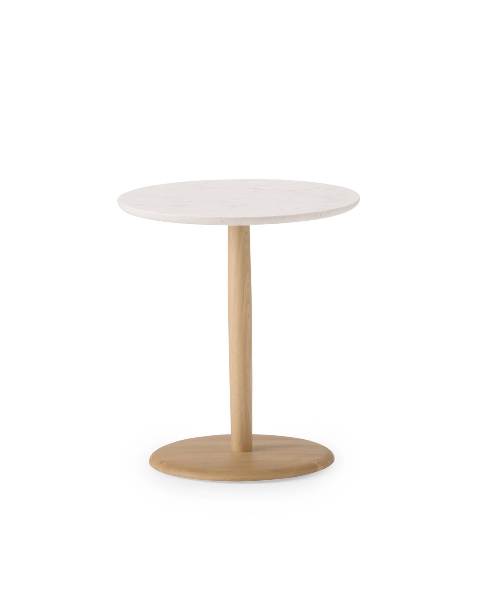 KAMUY Round Side Table (marble top) Japanese Oak Natural