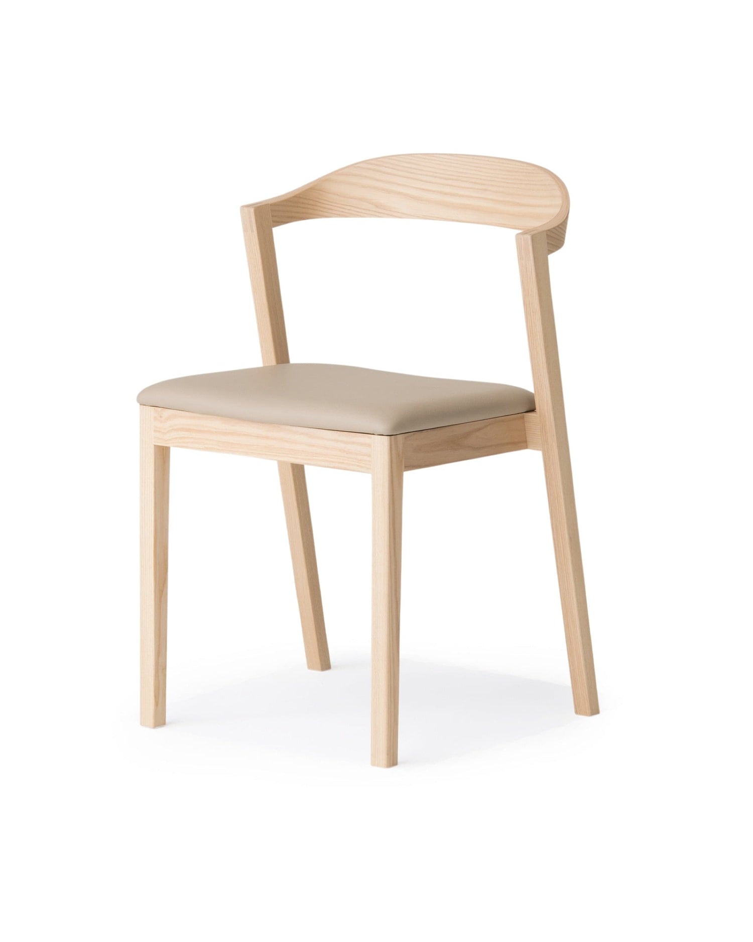 KIILA Stacking Chair (Upholstered Seat), Japanese Ash Natural