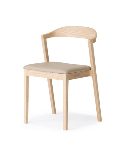 KIILA Stacking Chair (Upholstered Seat), Japanese Ash Natural