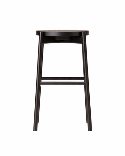 KOTAN Bar Stool (Wooden Seat), Japanese Ash Black