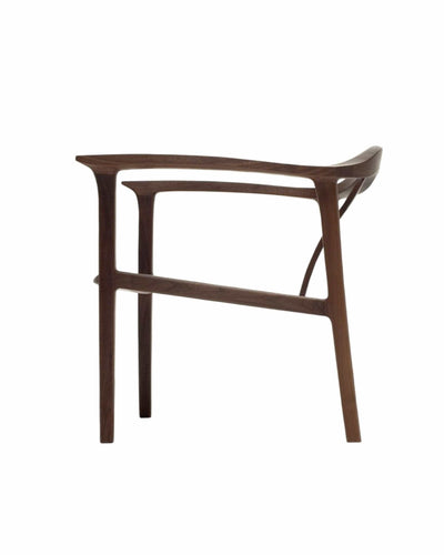 NAGARE Armchair side profile showing sculptural ridgeline detail
