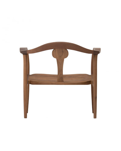 Sculptural walnut armchair designed by Masayuki Nagare