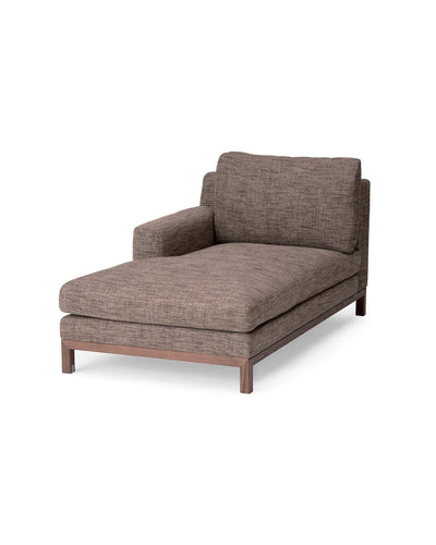QUODO Left or Right Arm Chaise -  62" Japanese Ash Medium Brown