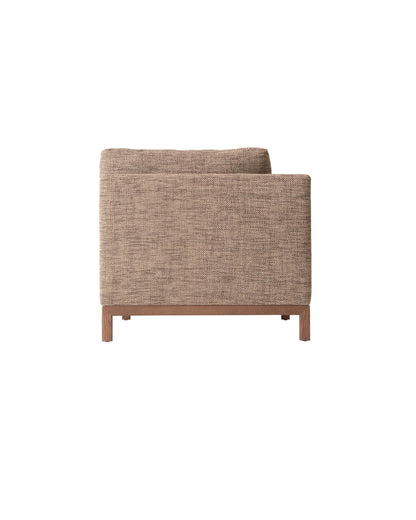 QUODO Left or Right Arm Chaise -  62&quot; Japanese Ash Medium Brown